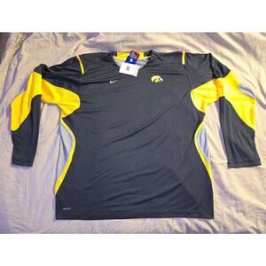 Vintage Iowa Hawkeyes Shirt Men's 2xl Black And Gray Nike Team Long Sleeve